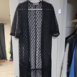 Liberty Love Elegant Black Lace Coverup